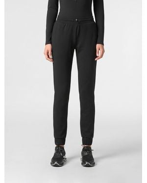 Philipp Plein Pantalones Jogger De Jersey Con Cordón Y Logo En Contraste - Negro