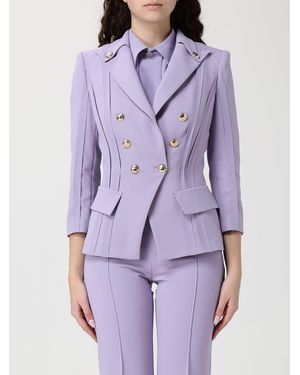 Elisabetta Franchi Double-Breasted Blazer - Purple