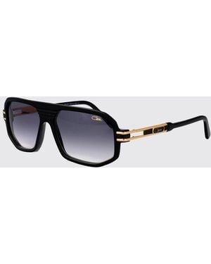 Cazal Vintage Rectangular Aviator Metal And Acetate Sunglasses - Grey