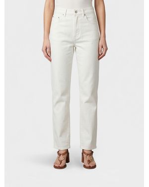 Victoria Beckham Mid-Rise Straight-Leg Jeans - White