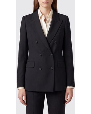 Tagliatore Blazer De Doble Botonadura Slim Fit En Mezcla De Lana Con Solapas De Pico - Negro