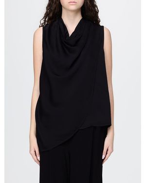 Twinset Draped Viscose Top - Black