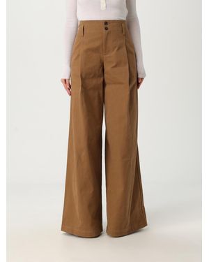 Chloé Wide Leg Pleated Pants - Natural