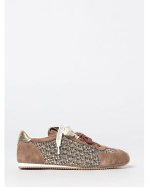 Kurt Geiger Suede And Tweed Trainers - Brown