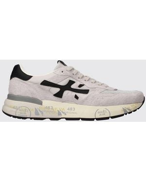 Premiata Mick Sneaker Aus Used-Wildleder Und Mesh - Weiß