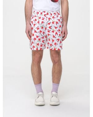 Moschino Printed Cotton Shorts - Red