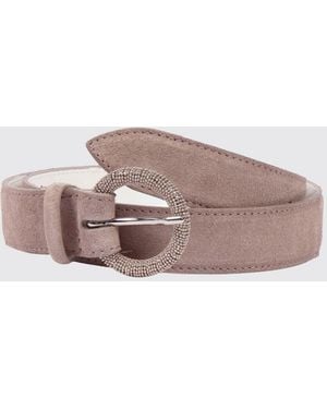 Orciani Suede Calfskin Belt - Pink
