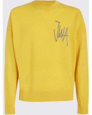 JW Anderson Wool Crewneck Sweater Long Sleeves - Yellow
