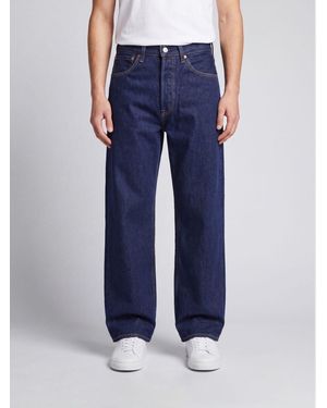 Levi's Straight Fit Cotton Denim Jeans With Worn Effect - Blue