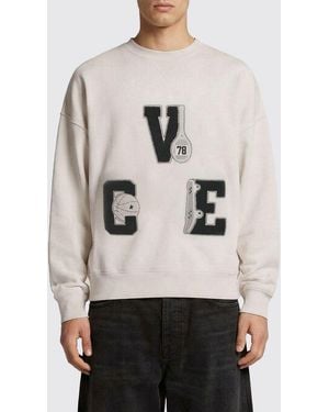 Golden Goose Crewneck Sweatshirt With Lettering - Natural