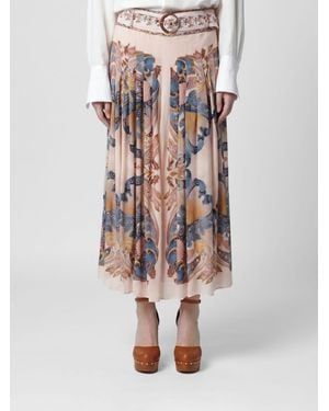 FARM Rio Liberty Print Midi Skirt - Multicolour
