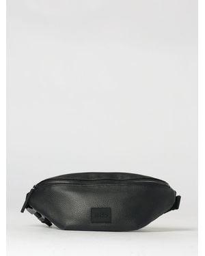HUGO Grained Faux Leather Belt Bag - Black