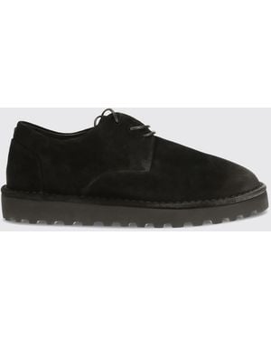 Marsèll Sancrispa Alta Pomice Suede Derby Shoes With High Sole - Black