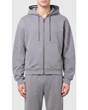 Dolce & Gabbana Dolce &Amp Gabbana Cotton Zip-Up Hoodie With Kangaroo Pocket - Grey