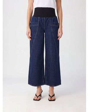Alaïa High-Waisted Wide-Leg Palazzo Jeans - Blue