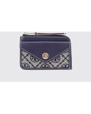 Tory Burch Portefeuille Femme - Bleu