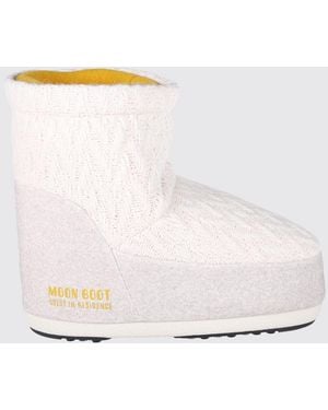 Moon Boot Flache Stiefeletten Damen - Weiß