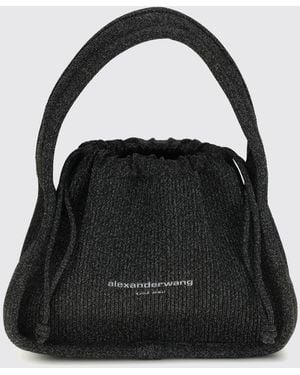 Alexander Wang Small Ryan Ribbed Knit Bag - Black