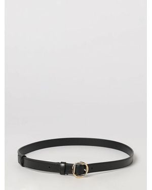 Jacquemus Ceinture Fine Le Salon En Cuir De Veau Lisse Avec Boucle - Blanc