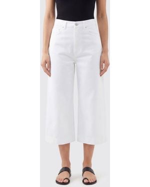 Dondup Cropped Cotton Trousers - White