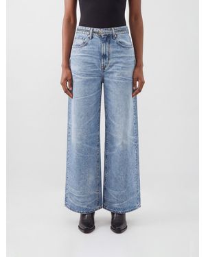 CYCLE Jean Large Taille Haute Big Low En Denim Avec Ceinture - Bleu