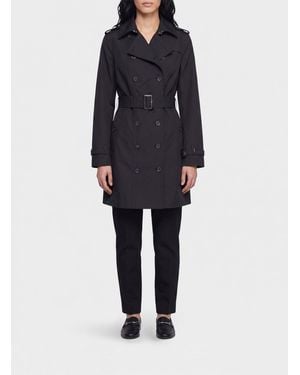 Save The Duck Sofi Zweireihiger Trenchcoat - Blau