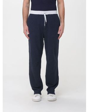 Brunello Cucinelli Cotton And Linen Jogging Trousers - Blue