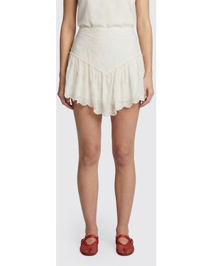 Isabel Marant Zoelia Cotton And Silk Shorts - White