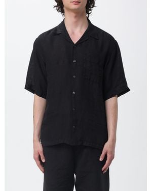 120% Lino Casual Linen Shirt - Black