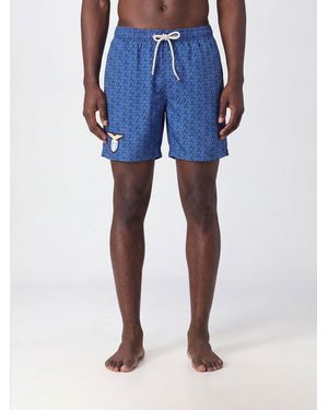 MC2 Saint Barth Graphic Print Polyester Swim Shorts - Blue