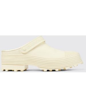 CAMPERLAB Canvas Lace-Up Trainers - Natural