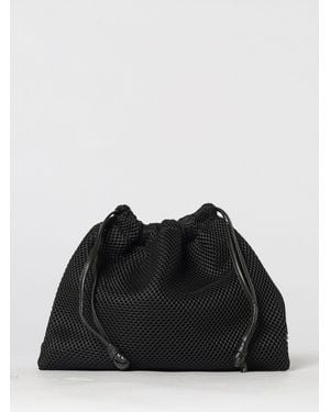 Frankie Shop Morgan Mesh Handheld Clutch With Drawstring Closure - Black