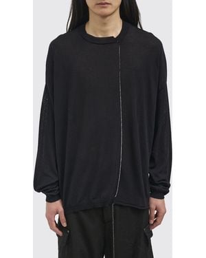 Isabel Benenato Cotton Crew Neck Pullover - Black