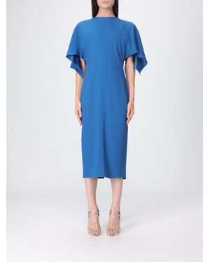 Stella McCartney Crêpe-Miditunika Mit Tropfenausschnitt Hinten - Blau