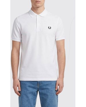 Fred Perry Cotton Polo Shirt With Logo - White