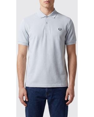 Fred Perry Cotton Polo Shirt With Logo - Blue