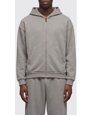 Gucci Kapuzenjacke Aus Baumwolle Und Kaschmir Mit Beuteltasche - Grau