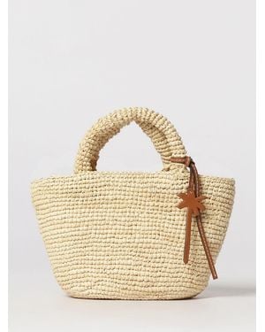 Manebí Bolso De Rafia De Ganchillo - Neutro
