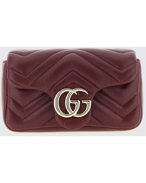 Gucci Bolso Gg Marmont De Napa Matelassé - Morado