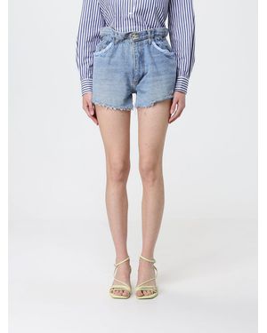 MC2 Saint Barth Denim Shorts With Animalier Inserts - Blue