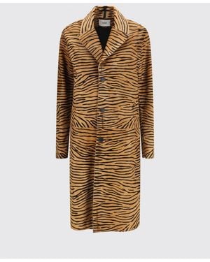Fendi Long Single-Breasted Coat - Natural