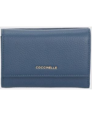 Coccinelle Grained Leather Wallet - Blue