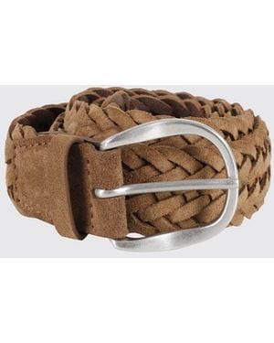 Orciani Woven Suede Belt - Brown