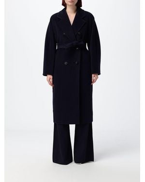 Max Mara Cappotto Lungo Doppiopetto Madame - Blu