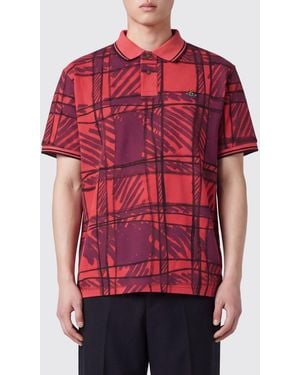 Vivienne Westwood Slim-Fit-Polohemd Aus Baumwolle Mit Orb-Logo Und Abstrakt-Print - Rot