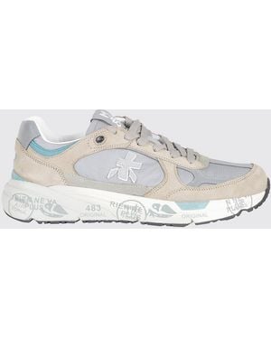 Premiata Mase Suede And Canvas Sneakers - White