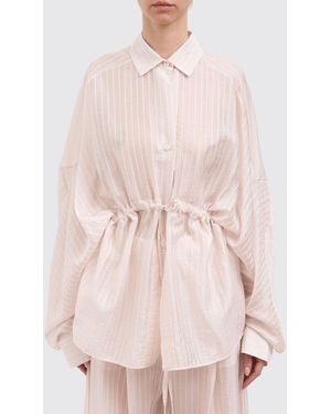 Thelatest Dalila Striped Muslin Shirt - Pink