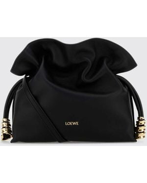 Loewe Flamenco Leather Clutch - Black