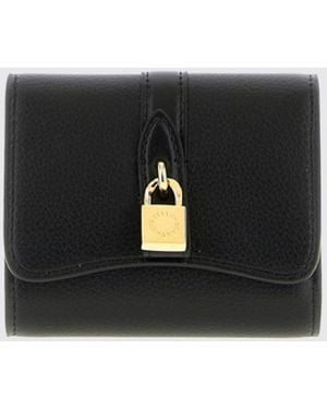Stella McCartney Falabella Grained Synthetic Leather Wallet With Lock - White