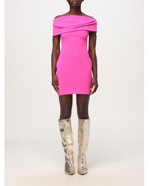 Solace London Offshoulder Mini Dress Draped Detail - Pink